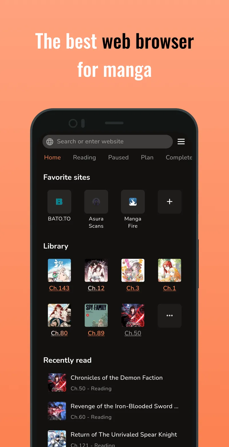 MangaPin - Web Browser screenshot 1
