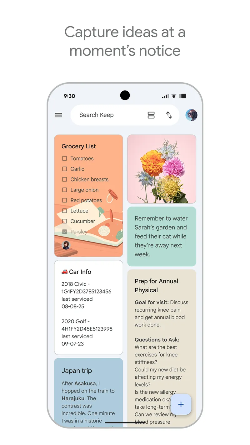 Google Keep - Notes and lists screenshot 1