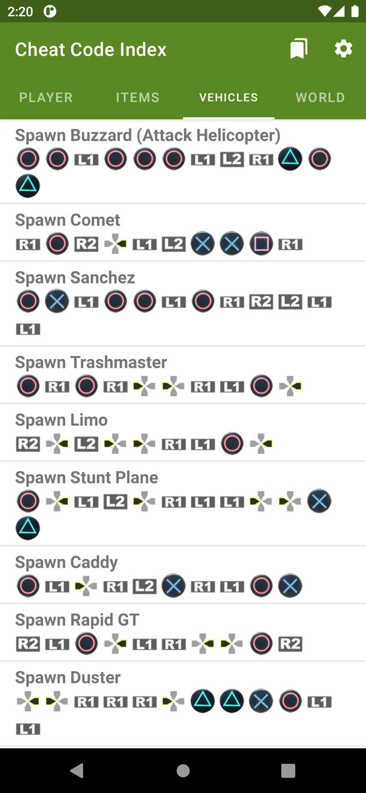 Cheat Codes for 5 (V) screenshot 2